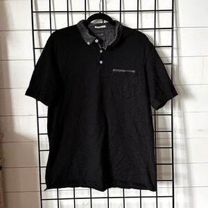 Good Man Brand SS Polo Shirt Mens XL Black Preppy *read*